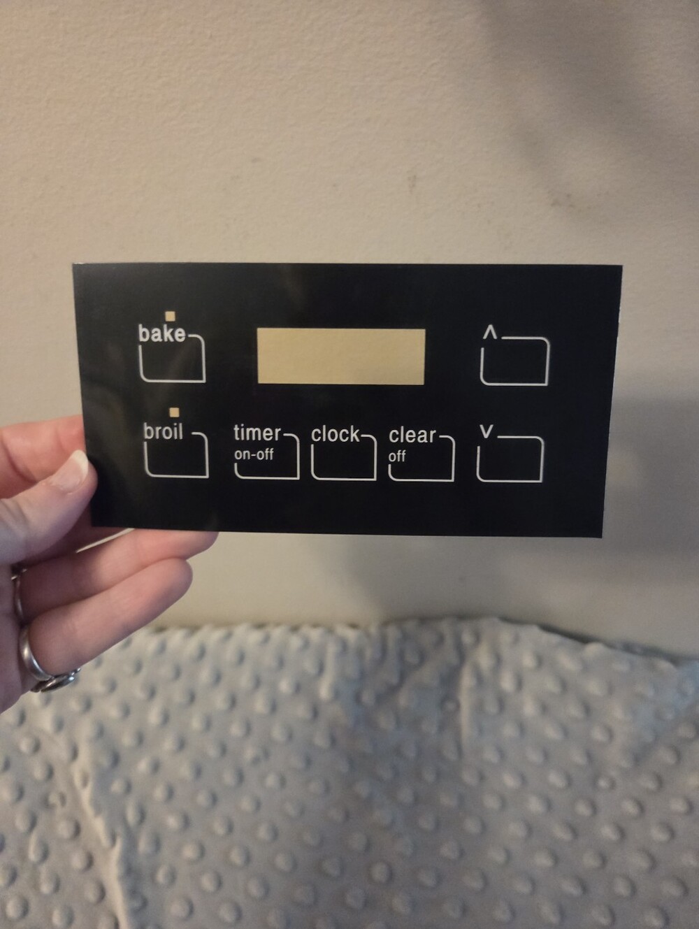 Specific stover button faceplate cover replacement